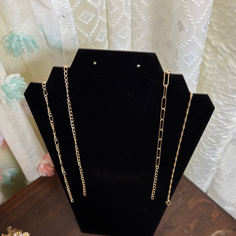 Gold Chain Bracelet Set